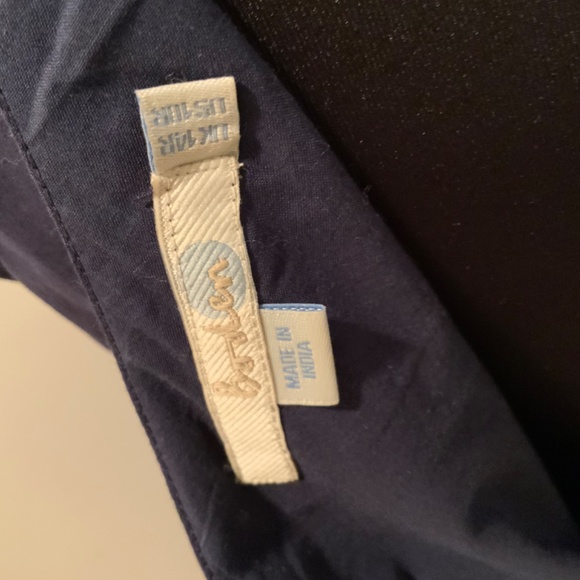 Boden Navy Blue Cotton/Eyelet Detail Summer Dress, Size 10 - Picture 6 of 10